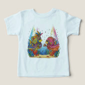 Colorful Venetian Masquerade Fish Ocean Party Shir (デザイン正面)