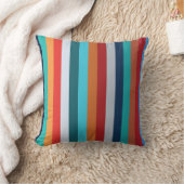 Colorful Vertical Retro Stripes クッション (ブランケット)