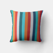 Colorful Vertical Retro Stripes クッション (裏面)