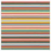 Colorful Vertical Retro Stripes ファブリック (クローズアップ)