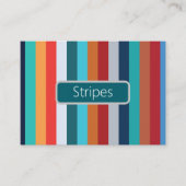 Colorful Vertical Retro Stripes 名刺 (正面)