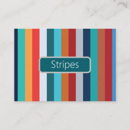 Colorful Vertical Retro Stripes 名刺