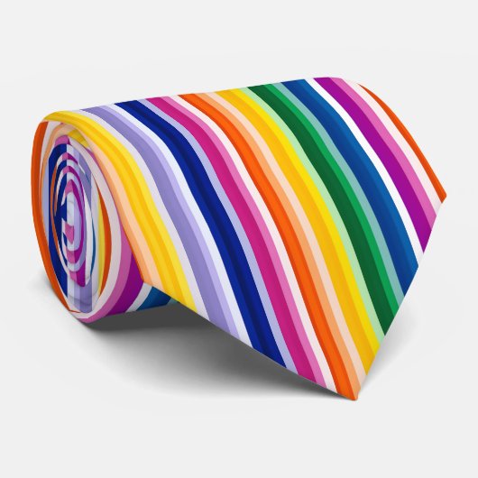 Colorful Vertical Stripes Design ネクタイ (ロール)