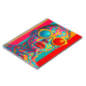 Colorful Vibes - Bold Pop Art Portrait ノートブック (左側)