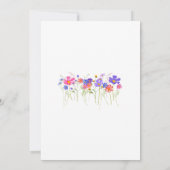 Colorful Vibrant Bold Wildflowers Wedding 招待状 (裏面)