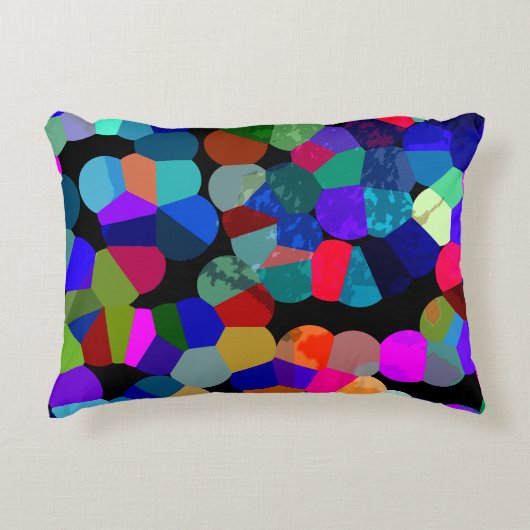 Colorful Vibrant Pattern アクセントクッション (正面)