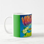 Colorful Vibrant Virginia Map Mug コーヒーマグカップ (左)