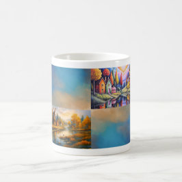 Colorful Village Mug コーヒーマグカップ