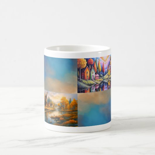 Colorful Village Mug コーヒーマグカップ (中央)