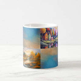 Colorful Village Mug コーヒーマグカップ