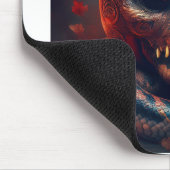 Colorful Viper Entwined With Evil Pumpkin マウスパッド (コーナー)