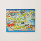 Colorful Virgin Islands Map 8x10 ジグソーパズル (横)