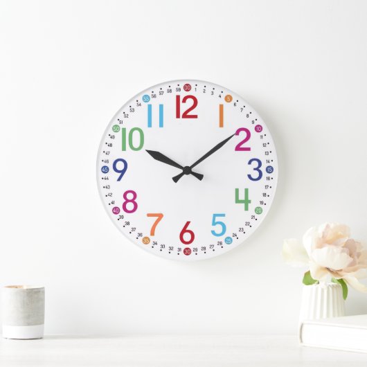 Colorful wall clock, round acrylic clock ラージ壁時計 (ホーム)