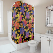 Colorful Warm Flowers シャワーカーテン (インサイチュ)