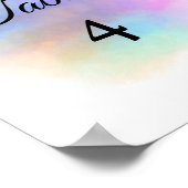Colorful watercolor abstract add name text ポスター (角)