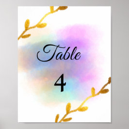 Colorful watercolor abstract add name text ポスター