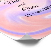 Colorful watercolor abstract add name text ポスター (角)