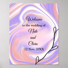 Colorful watercolor abstract add name text ポスター
