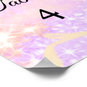 Colorful watercolor abstract add name text ポスター (角)