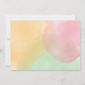 Colorful Watercolor Bunny Family Easter Photo カード (裏面)