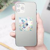Colorful Watercolor Butterfly Floral シール (スマートフォン)