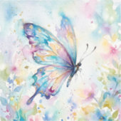 Colorful Watercolor Butterfly Floral シール (正面)