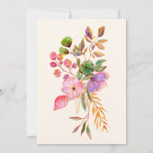 Colorful Watercolor Floral Engagement Party 招待状 (裏面)