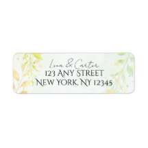 Colorful Watercolor Gold Foil Minimalist 
