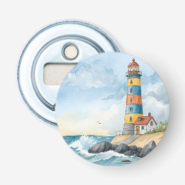 Colorful Watercolor Lighthouse 栓抜き