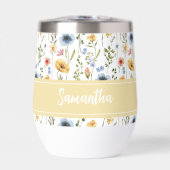 Colorful Watercolor Monogram Spring Wildflower (正面)