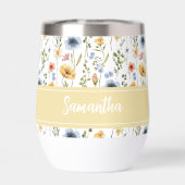 Colorful Watercolor Monogram Spring Wildflower (背面)