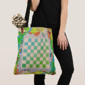 Colorful Watercolor Playable Gameboard Tote トートバッグ (クローズアップ)