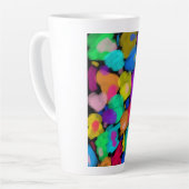 Colorful watercolor print カフェラテマグ (左アングル)