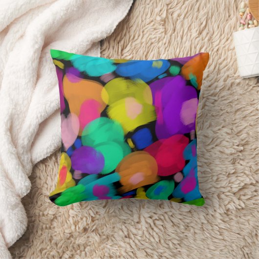 Colorful watercolor print クッション (ブランケット)