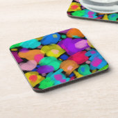 Colorful watercolor print コースター (左側)