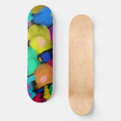 Colorful watercolor print スケートボード (正面)