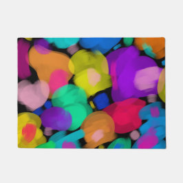 Colorful watercolor print ドアマット