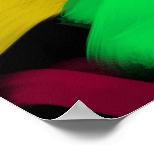 Colorful watercolor print ポスター (角)