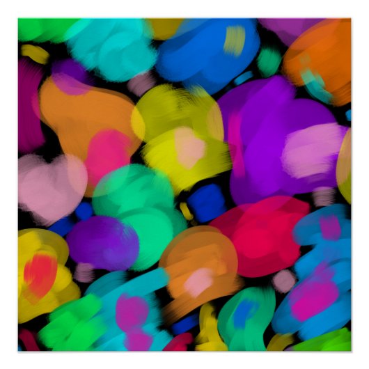 Colorful watercolor print ポスター (正面)