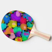 Colorful watercolor print 卓球ラケット (横)