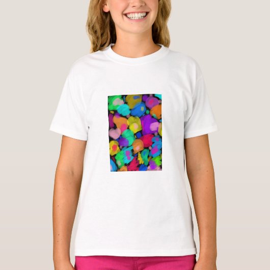 Colorful watercolor print tシャツ (正面)