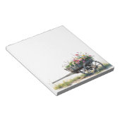Colorful Watercolor Spring Blooms Floral Notepad ノートパッド (アングル)