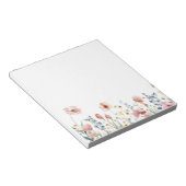 Colorful Watercolor Spring Blooms Floral Notepad ノートパッド (アングル)