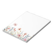 Colorful Watercolor Spring Blooms Floral Notepad ノートパッド (回転)