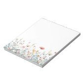 Colorful Watercolor Spring Blooms Floral Notepad ノートパッド (回転)