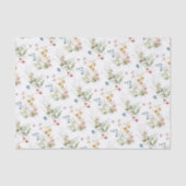 Colorful Watercolor Wildflowers 1600s Art 薄葉紙 (正面)