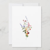 Colorful Watercolor Wildflowers Wedding セーブザデート (裏面)