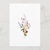 Colorful Watercolor Wildflowers Wedding Details エンクロージャーカード (裏面)