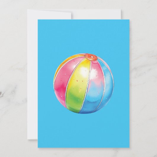 Colorful Waterpark Birthday 招待状 (裏面)