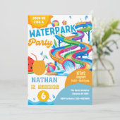 Colorful Waterpark Birthday Invitation 招待状 (スタンド正面)